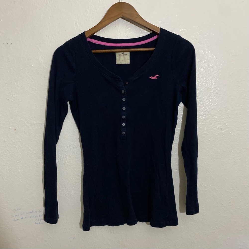 Holister Long Sleeve Henley Top